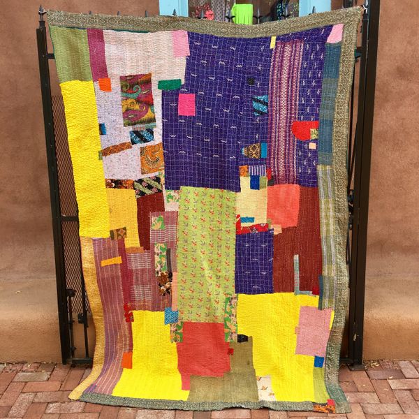 VINTAGE SARI QUILT #109