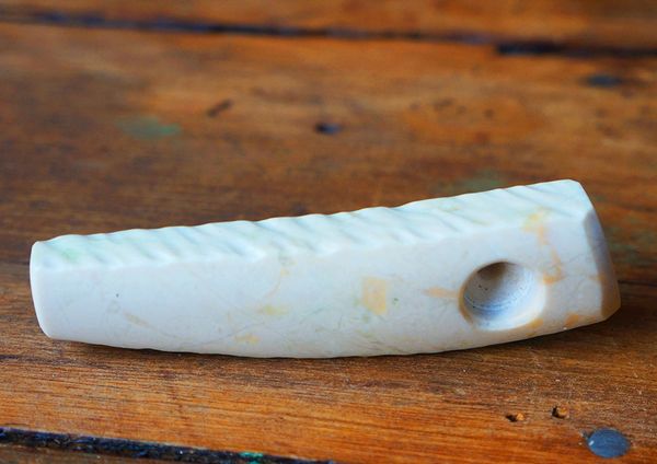 SOLD MARBLE HAND CARVED PIPES