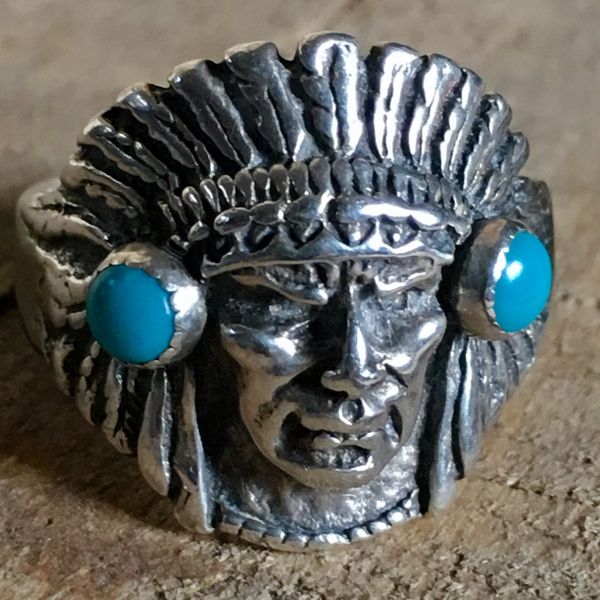 SOLD 1950s INDIAN CHIEF HEAD RING