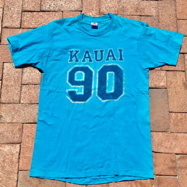 SOLD 1980s KUAI TURQUOISE TSHIRT