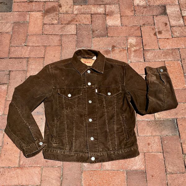 SOLD LEVIS DARK BROWN CORDUROY JACKET MEDIUM | DEJA VU REFINERY CORPORATION