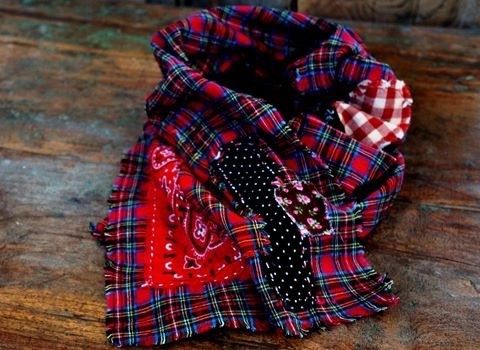 2014 PATCHWORK FLANNEL SCARVES