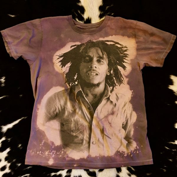 SOLD 1990s BOB MARLEY SEPIA TONED PATINA COLORED T-SHIRT