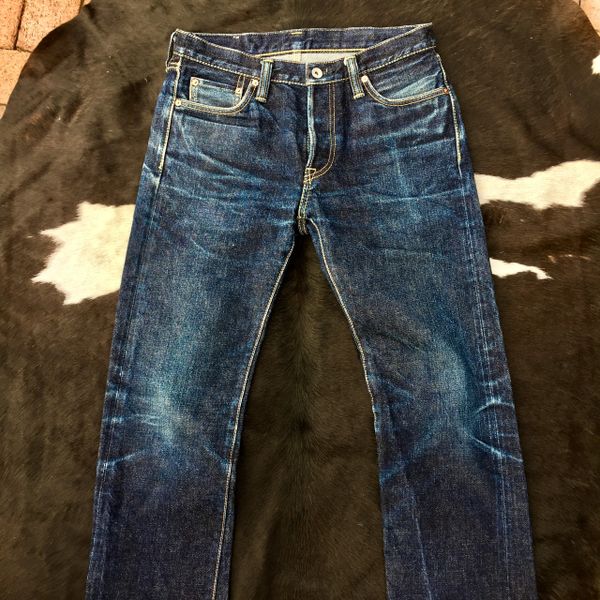 SOLD IRON HEART JAPAN RAW 18oz DENIM IH66S W32 L36 WORN A YEAR