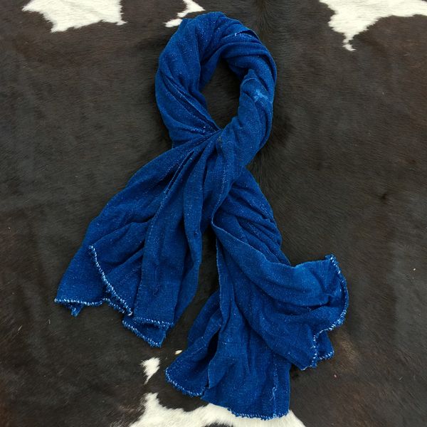 SOLD 1800S SOFT DARK INDIGO BAMANA TRIBE IN MALI AFRICA SCARF SHAWL