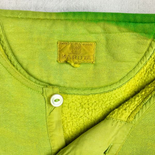 SOLD 1920s JAPANESE 100% COTTON SWEATSHIRT HENLEY IN SNOT S-M