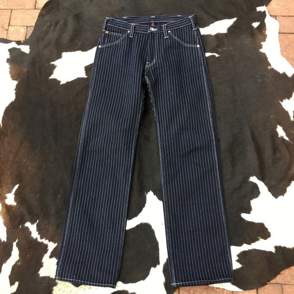 SOLD IRON HEART 21oz INDIGO WABASH DENIM CARPENTER JEANS 34” WAIST 36” LONG