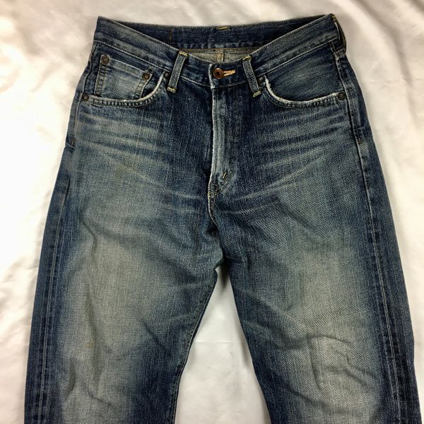 SOLD EDWIN OF JAPAN FADED & DISTRESSED SELVEDGE DENIM JEANS 505Z 30 ...