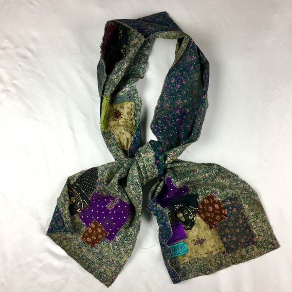 SOLD FILTHY FLORAL SCARF: COWBOY’S BORDELLO BOUDOIR REMNANTS OF ROMPS