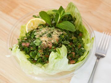 Tabbouleh house salad with lemon 