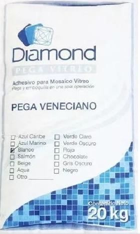 Pega Veneciano Para Mosaico De Alberca Diamond Color Blanco
