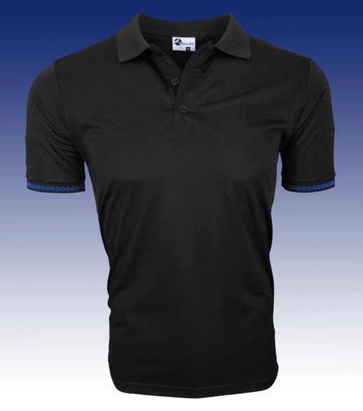 Icon Black Checker Tipped Polo | vollaix