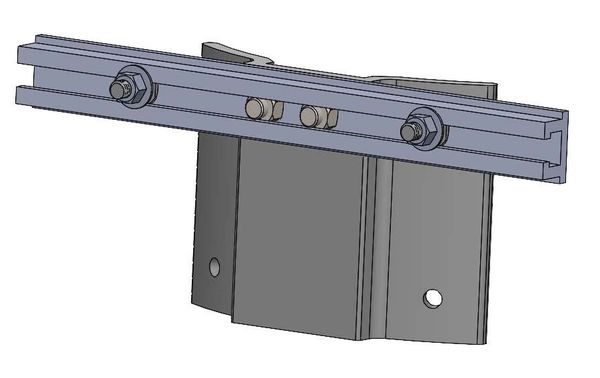 SMM-004 Single bracket ---Used for 5G ---Pole Base Plate bracket with 10.875" Channel, and 5/16" Box Mounting Hdwe