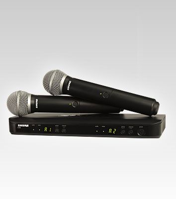 Shure BLX288/PG58 Dual-Channel Wireless Handheld Microphone System with PG58 Capsules