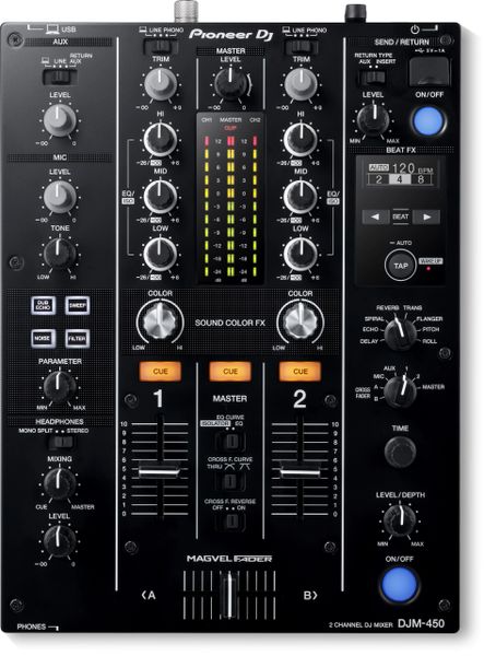 Pioneer DJM-450 2-channel DJ mixer with Beat FX
