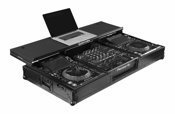 Odyssey FZGSDJMA9CDJWBL Flight Case Coffin Style DJM-A9 Two CDJ - Black