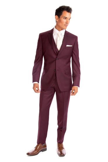 Burgundy suit by David Major Select