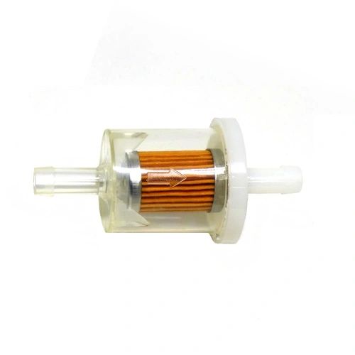 `CLEAR FUEL FILTER 5/16" BARBS FITS MANY MODELS