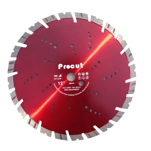 12" LASER WELDED DIAMOND wet-dry SAW BLADE