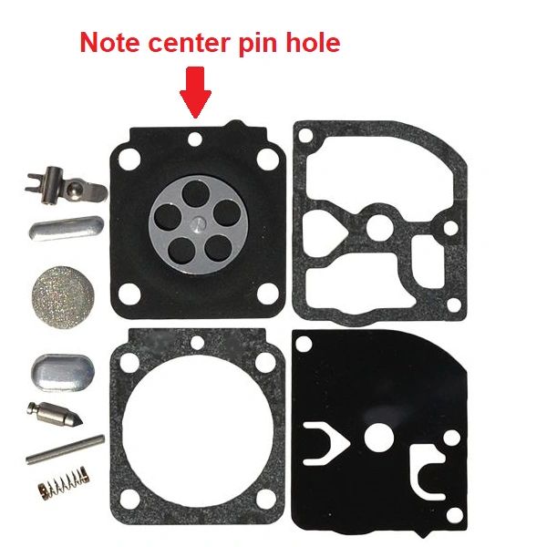`STIHL BG45, BG50, BG55, BG65, BG85, BT45, FS38, FS55, FS120, FS200, FS250, FS300, FS350, HS45, MM55, MS362, SH55, SH85, CARB KIT FOR ZAMA CARBURETOR