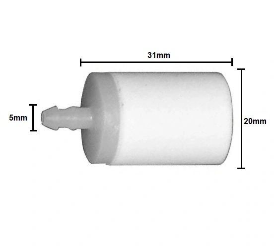 Husqvarna, PARTNER, Jonsered FUEL FILTER FITS MANY MODELS 5MM