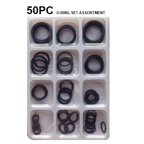 `50 PCS RUBBER METRIC O-RING SET ASSORTMENT