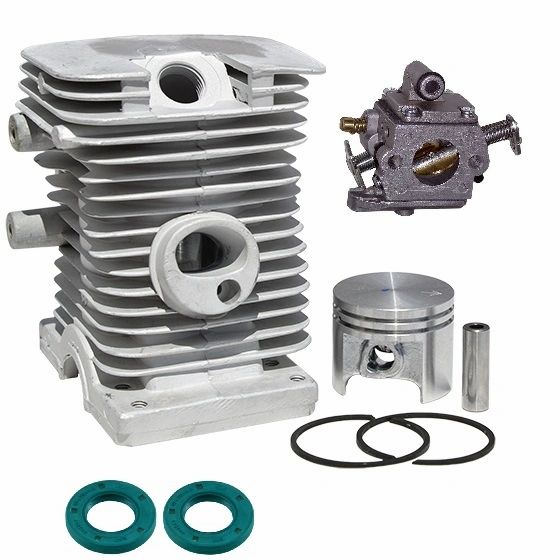 `STIHL MS170, 017* CYLINDER KIT STANDARD 37MM 8-PIN WITH OIL SEALS AND ZAMA CARBURETOR