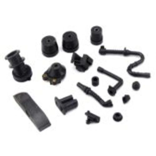 STIHL MS460, MS440, 046, 044 ANTI-VIBE BUFFER, MANIFOLD, OIL-FUEL-IMPULSE LINE, GROMMET 16 PCS. RUBBER REBUILD KIT