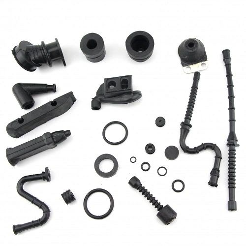 STIHL MS381, MS380, 038 AV, MAGNUM, SUPER ANTI-VIBE BUFFER, MANIFOLD, OIL-FUEL-IMPULSE LINE, GROMMET 23 PCS. RUBBER REBUILD KIT