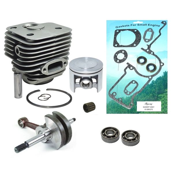 XX-HUSQVARNA 272 Hyway BRAND POP-UP PISTON OVERHAUL REBUILD KIT NIKASIL 52MM