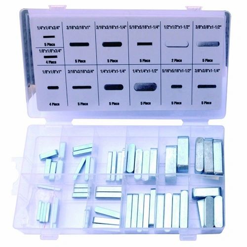 ASSORTED FLYWHEEL DOUBLE ROUNDED MACHINE KEY STOCK SET 60 PIECES