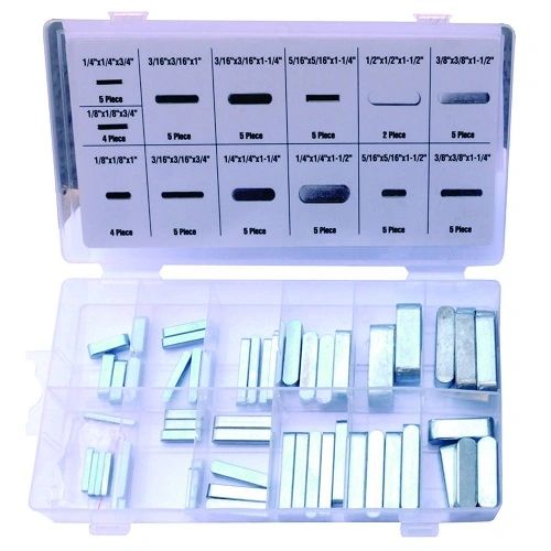 XX-ASSORTED FLYWHEEL DOUBLE ROUNDED MACHINE KEY STOCK SET 60 PIECES