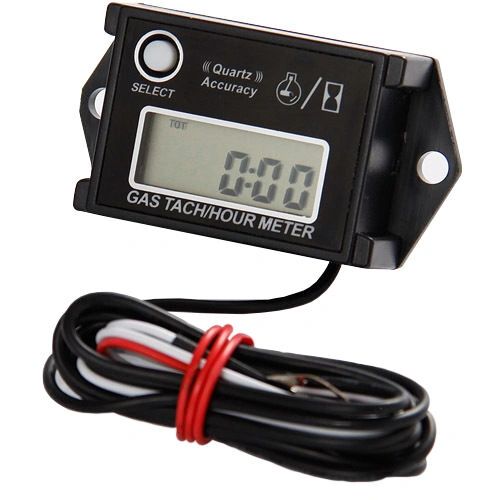 `Small Engine Tachometer with Hour Meter 2 and 4 Cycle Engines