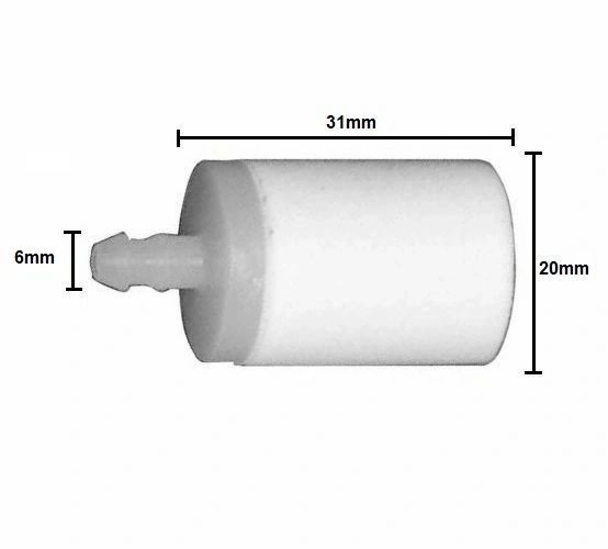 Husqvarna, PARTNER, Jonsered FUEL FILTER FITS MANY MODELS 6MM