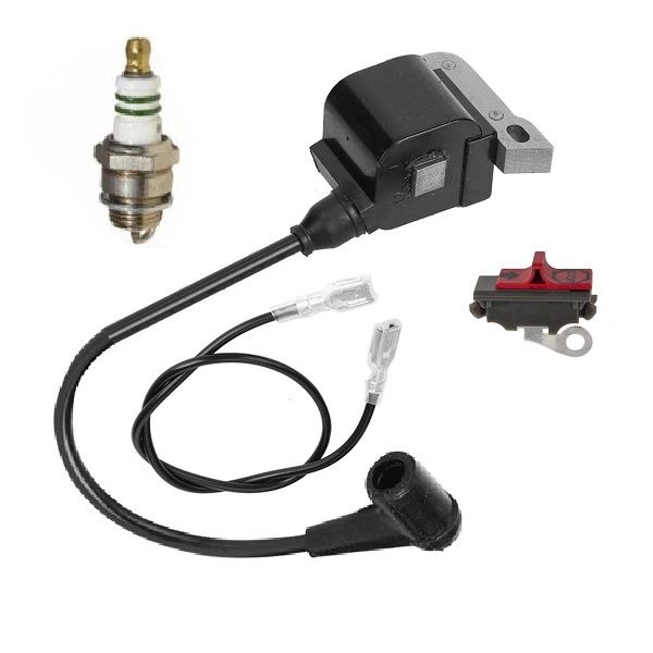 HUSQVARNA IGNITION COIL WITH ON/OFF KILL SWITCH AND SPARK PLUG FITS 3120 XP
