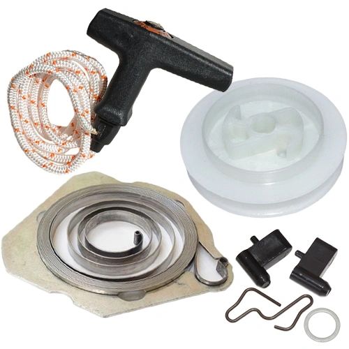 STIHL 034, 036, 044, 046, MS340, MS360, MS440, MS460 STARTER RECOIL PULLEY, PAWL, SPRING, HANDLE/ROPE REBUILD KIT