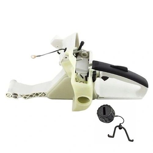 ^`STIHL MS380, 038, 038 AV, EARLY MODEL (threaded fuel cap) FUEL TANK BODY-REAR HANDLE-THROTTLE-CHOKE ASSEMBLY