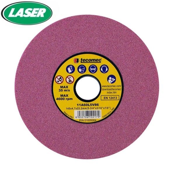 LASER BRAND GRINDING WHEEL STONE 5 3/4" x 3/16" x 7/8" ARBOR