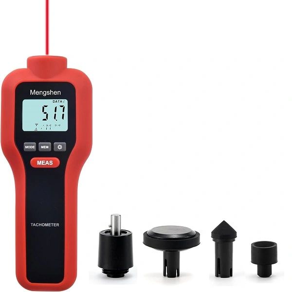 ~^Full-Contact & Non-Contact Laser Digital Velocimeter Photoelectric Tachometer