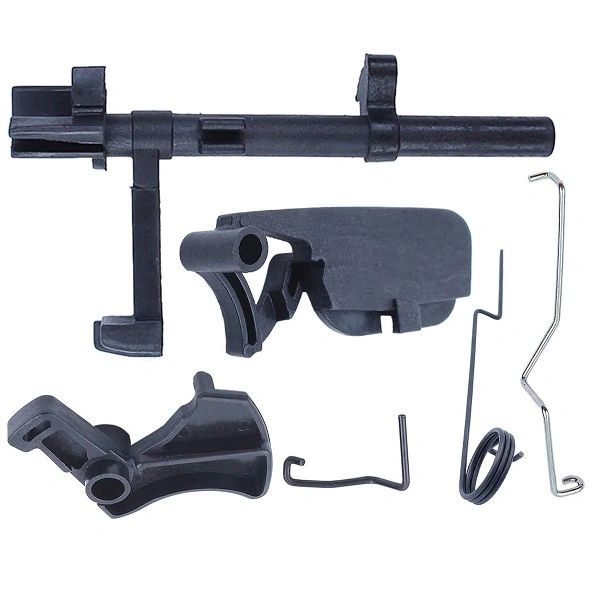 `STIHL 017, 018, MS170, MS180 Throttle trigger, Lockout lever, Stop Switch shaft, Choke rod, Throttle rod, Hook on spring Kit