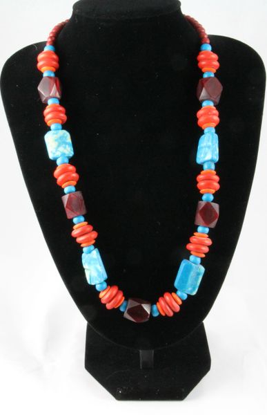 Turquoise Chunky Bead Necklace