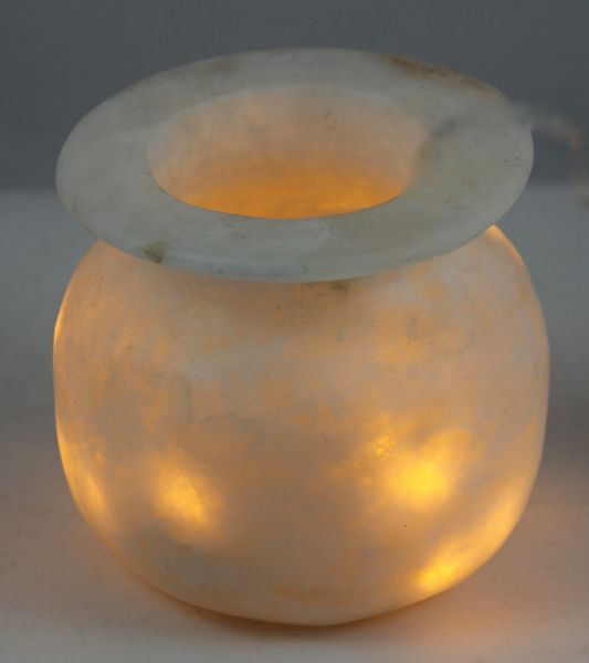 Alabaster Lipped Vase (White)