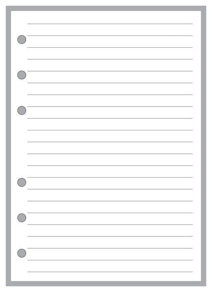 B6 Wide Lined Note Paper
