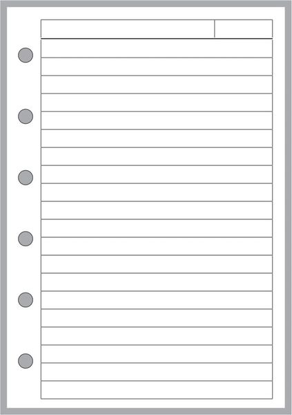 HPP Pocket-Plus Note Paper with Subject Line