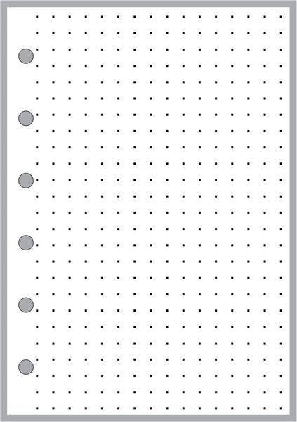 Printable Dot Paper with 25mm spacing on A4-sized paper