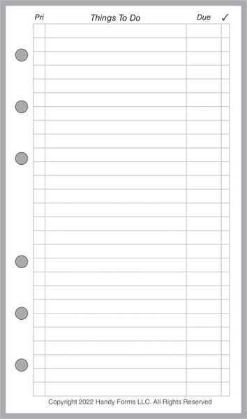 FCP Franklin Pocket Size To-Do List