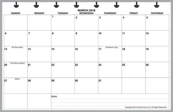 LVJ Monthly Planner, 1 Page per Month, 7 Columns, Horizontal, No Lines