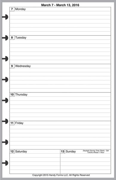 LVJ Weekly Planner, 1 Page per Week, 2 Pages per Month, with Lines (Style B)