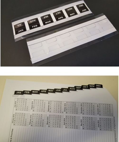 Adhesive Monthly Tabs