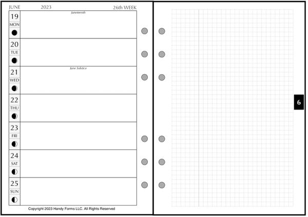 HPW Weekly Planner, 2 Pages per Week (Style G1)